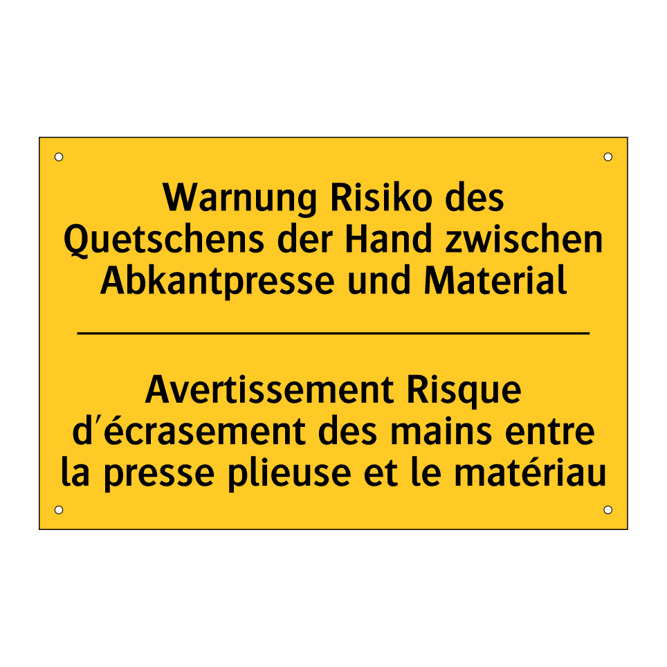Warnung Risiko des Quetschens  /.../ - Avertissement Risque d'écrasement  /.../