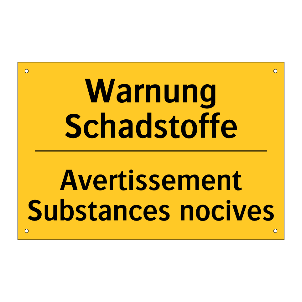 Warnung Schadstoffe - Avertissement Substances nocives /.../