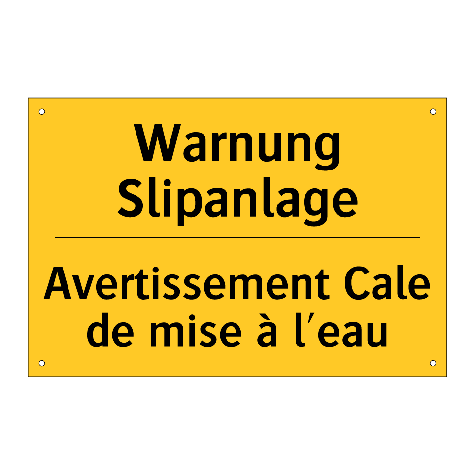 Warnung Slipanlage - Avertissement Cale de mise à l'eau /.../
