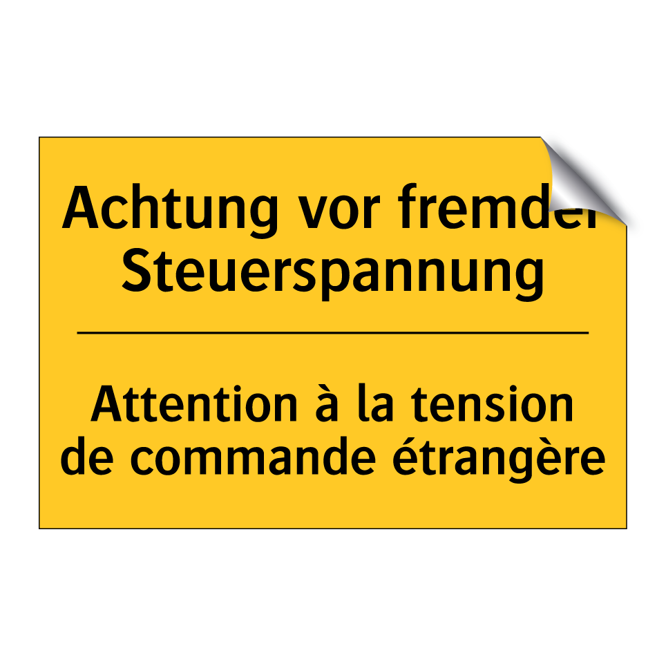 Achtung vor fremder Steuerspannung /.../ - Attention à la tension de commande  /.../