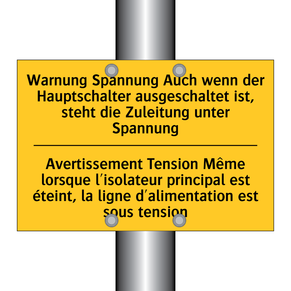 Warnung Spannung Auch wenn der  /.../ - Avertissement Tension Même lorsque  /.../