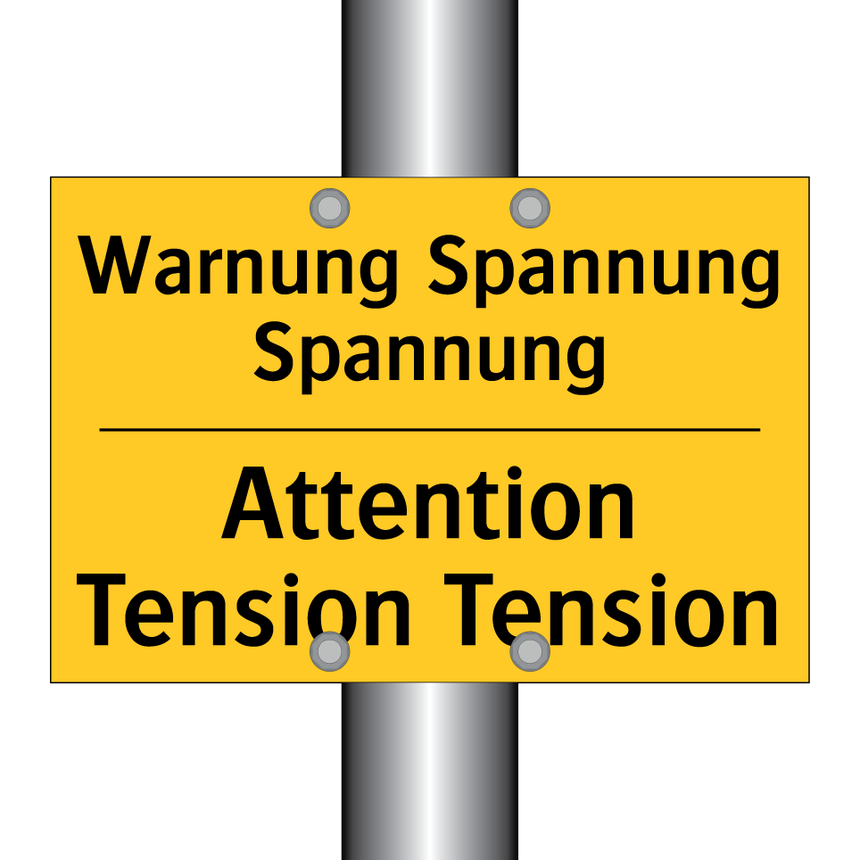Warnung Spannung Spannung - Attention Tension Tension