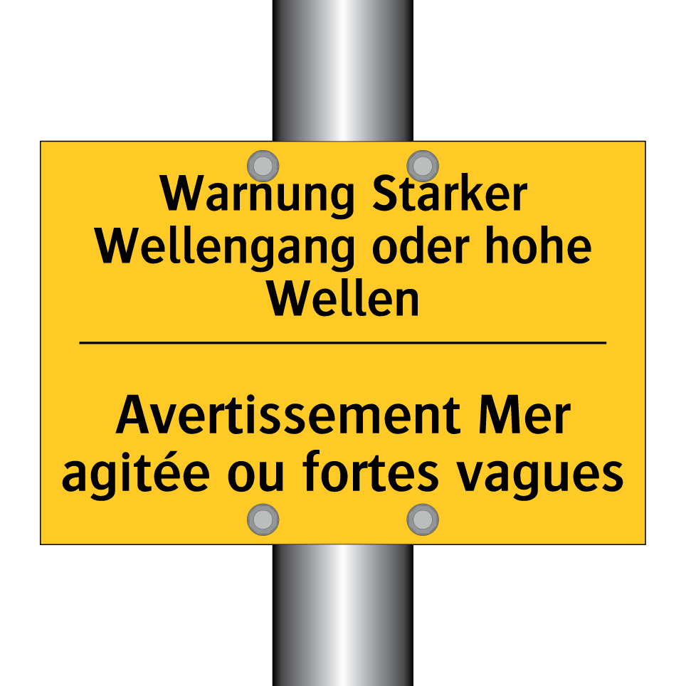 Warnung Starker Wellengang oder  /.../ - Avertissement Mer agitée ou fortes  /.../