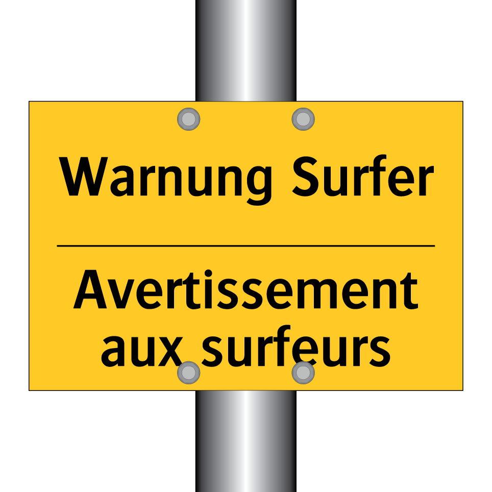 Warnung Surfer - Avertissement aux surfeurs