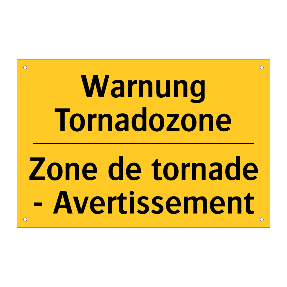 Warnung Tornadozone - Zone de tornade - Avertissement /.../