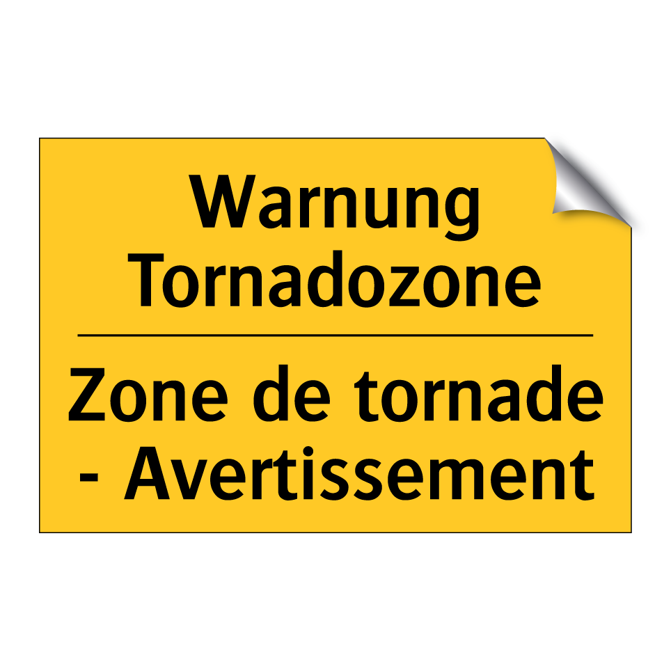 Warnung Tornadozone - Zone de tornade - Avertissement /.../