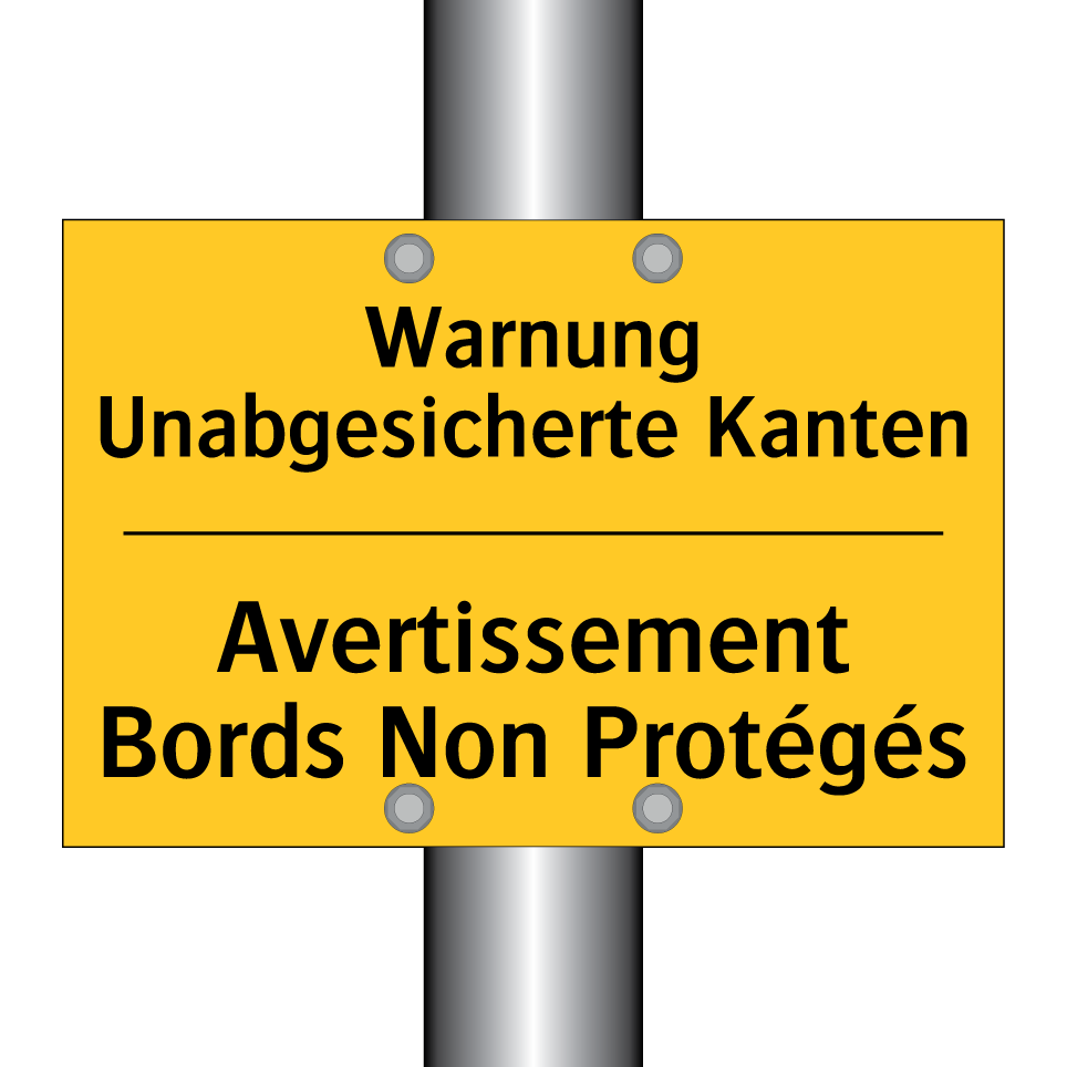Warnung Unabgesicherte Kanten - Avertissement Bords Non Protégés /.../