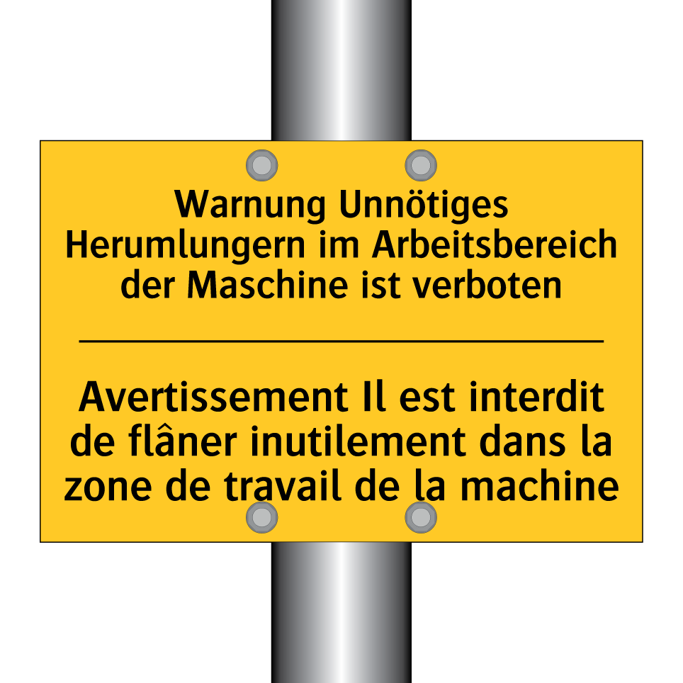Warnung Unnötiges Herumlungern  /.../ - Avertissement Il est interdit  /.../