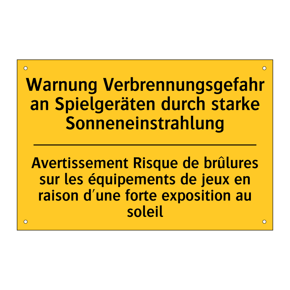 Warnung Verbrennungsgefahr an  /.../ - Avertissement Risque de brûlures  /.../