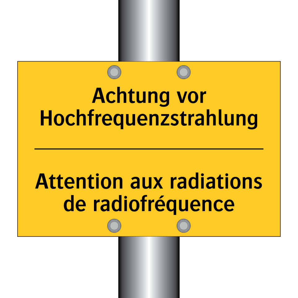 Achtung vor Hochfrequenzstrahlung /.../ - Attention aux radiations de radiofréquence /.../