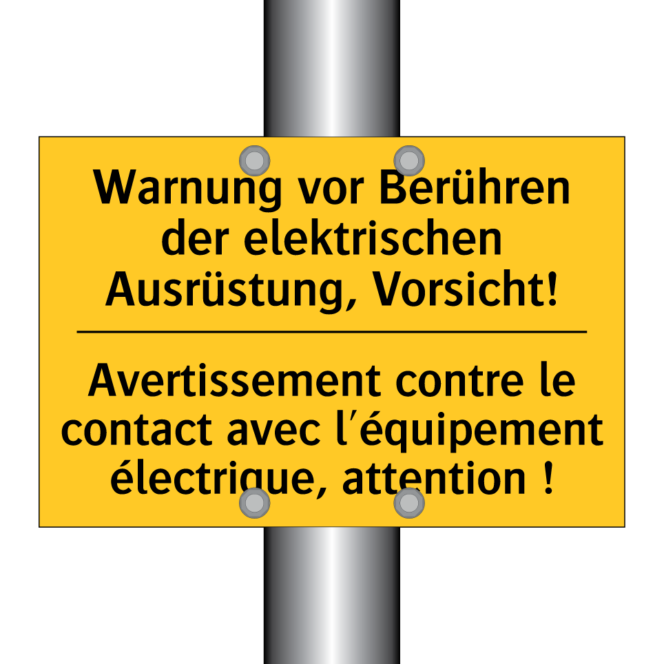 Warnung vor Berühren der elektrischen  /.../ - Avertissement contre le contact  /.../