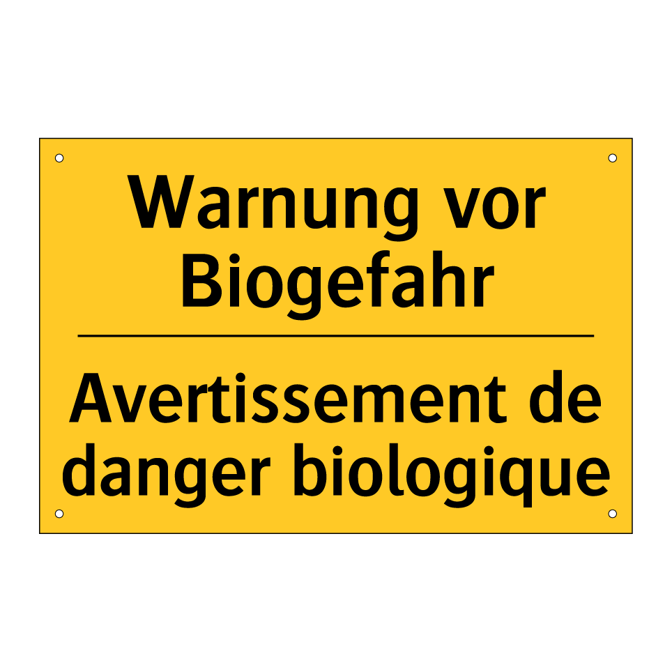 Warnung vor Biogefahr - Avertissement de danger biologique /.../