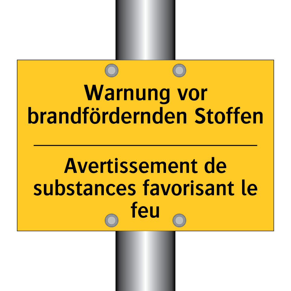Warnung vor brandfördernden Stoffen /.../ - Avertissement de substances favorisant  /.../
