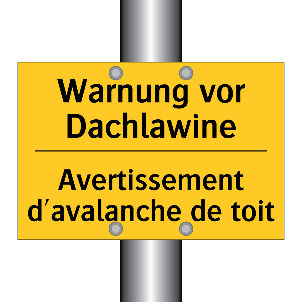 Warnung vor Dachlawine - Avertissement d'avalanche de toit /.../