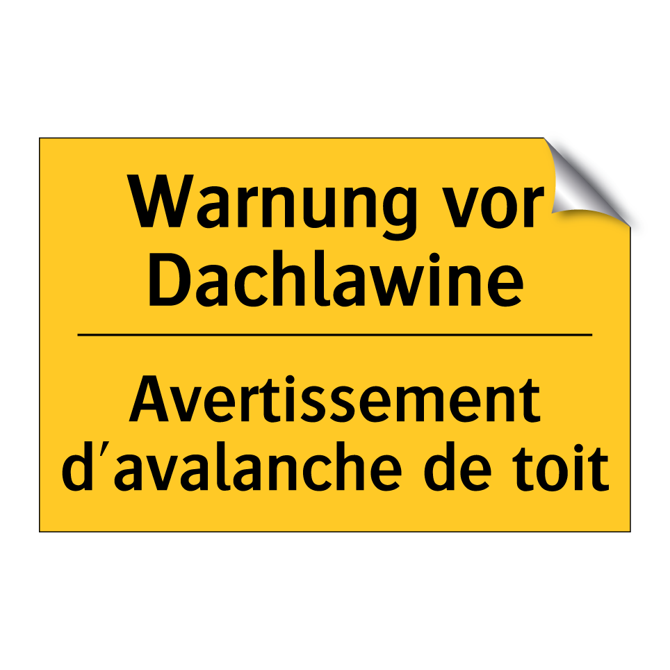 Warnung vor Dachlawine - Avertissement d'avalanche de toit /.../