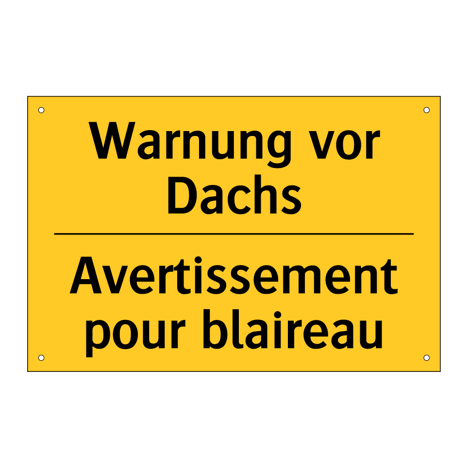 Warnung vor Dachs - Avertissement pour blaireau