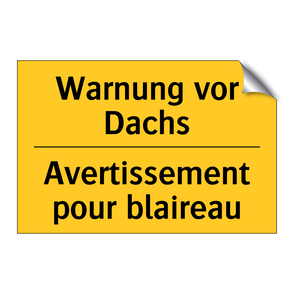 Warnung vor Dachs - Avertissement pour blaireau