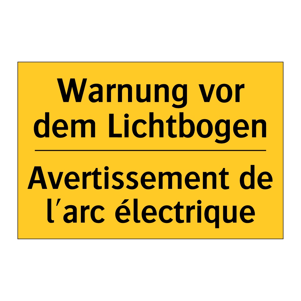 Warnung vor dem Lichtbogen - Avertissement de l'arc électrique /.../