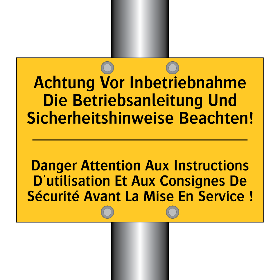 Achtung Vor Inbetriebnahme Die  /.../ - Danger Attention Aux Instructions  /.../