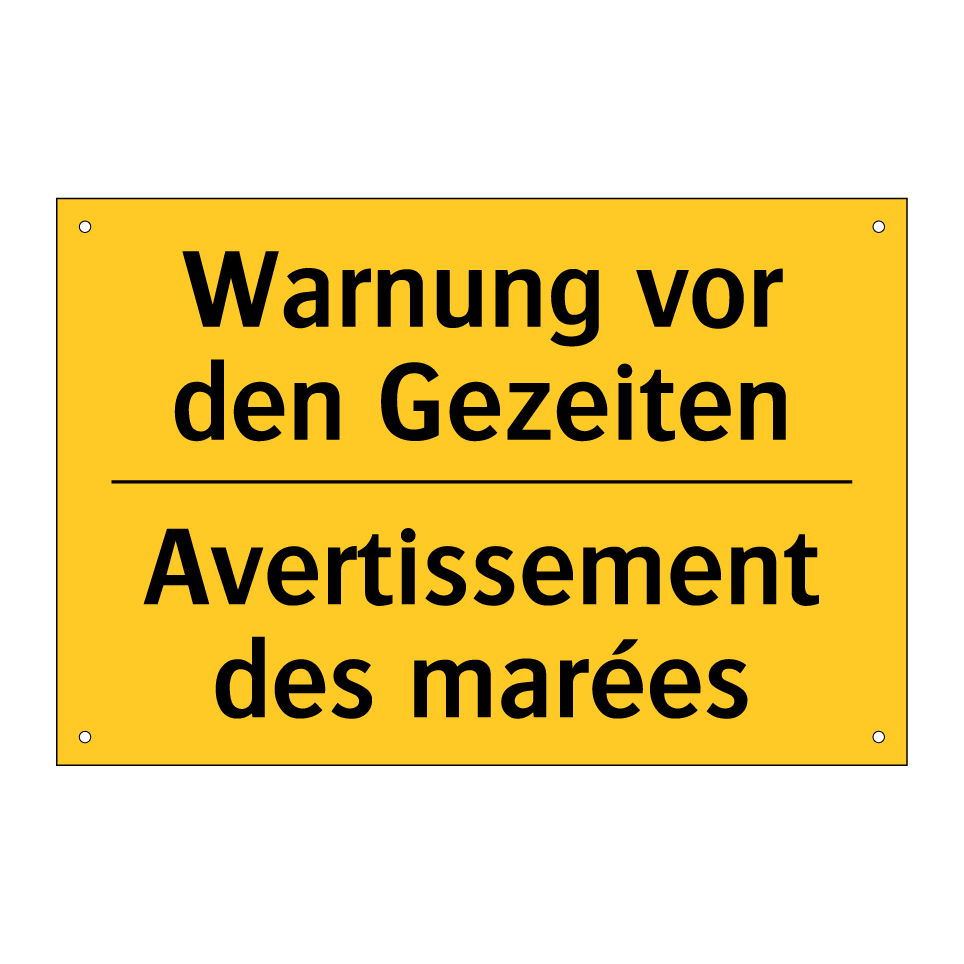 Warnung vor den Gezeiten - Avertissement des marées