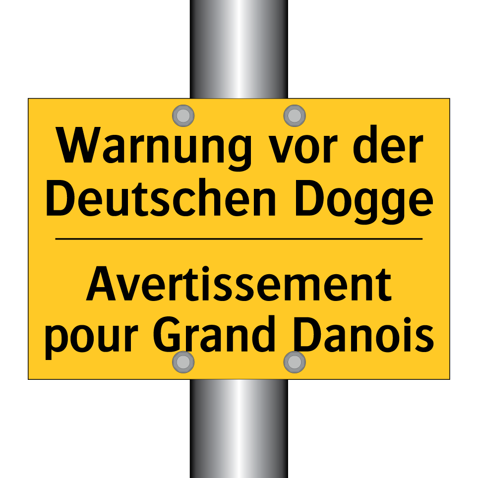 Warnung vor der Deutschen Dogge /.../ - Avertissement pour Grand Danois /.../