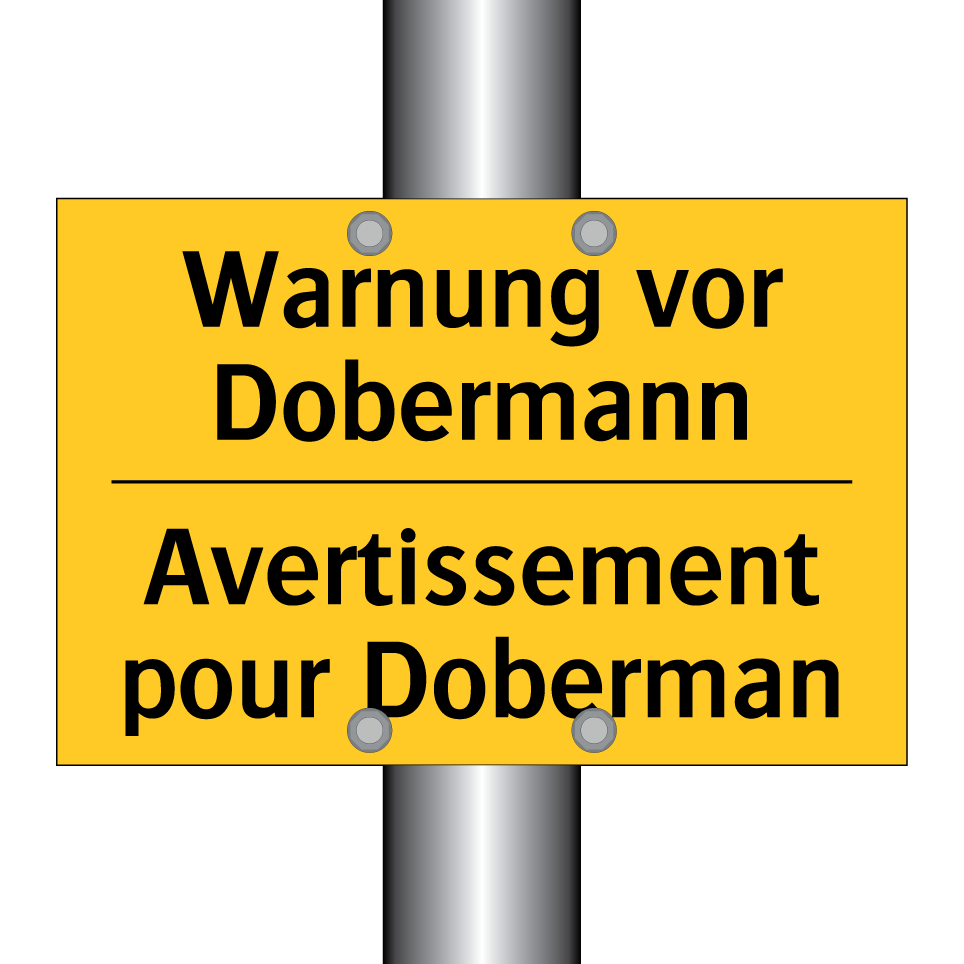 Warnung vor Dobermann - Avertissement pour Doberman