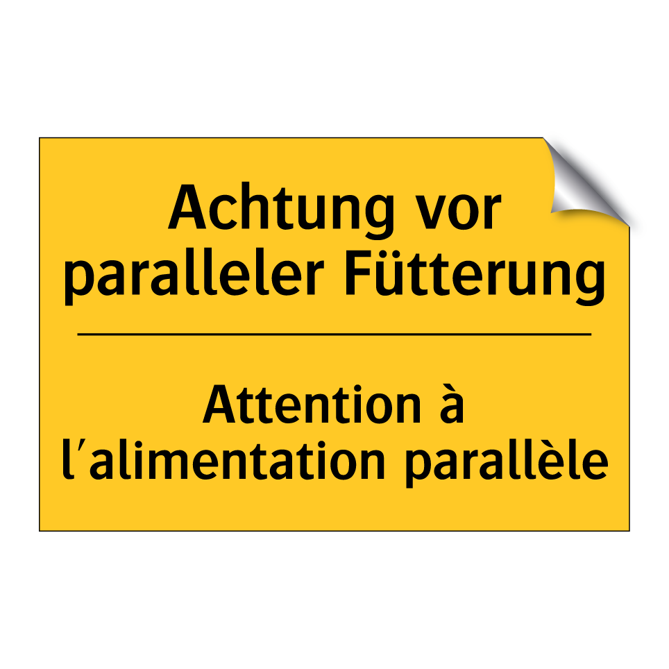 Achtung vor paralleler Fütterung /.../ - Attention à l'alimentation parallèle /.../