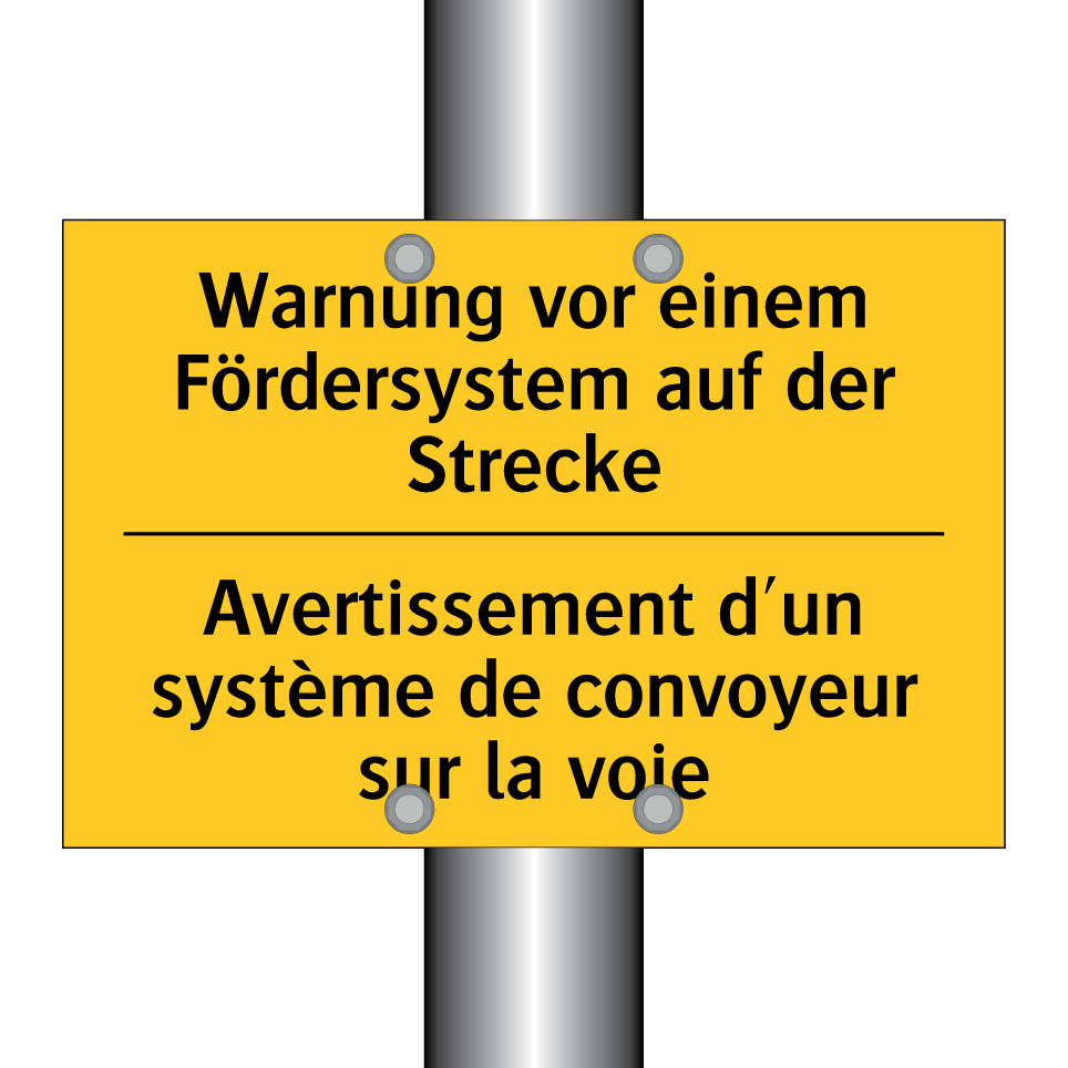 Warnung vor einem Fördersystem  /.../ - Avertissement d'un système de  /.../