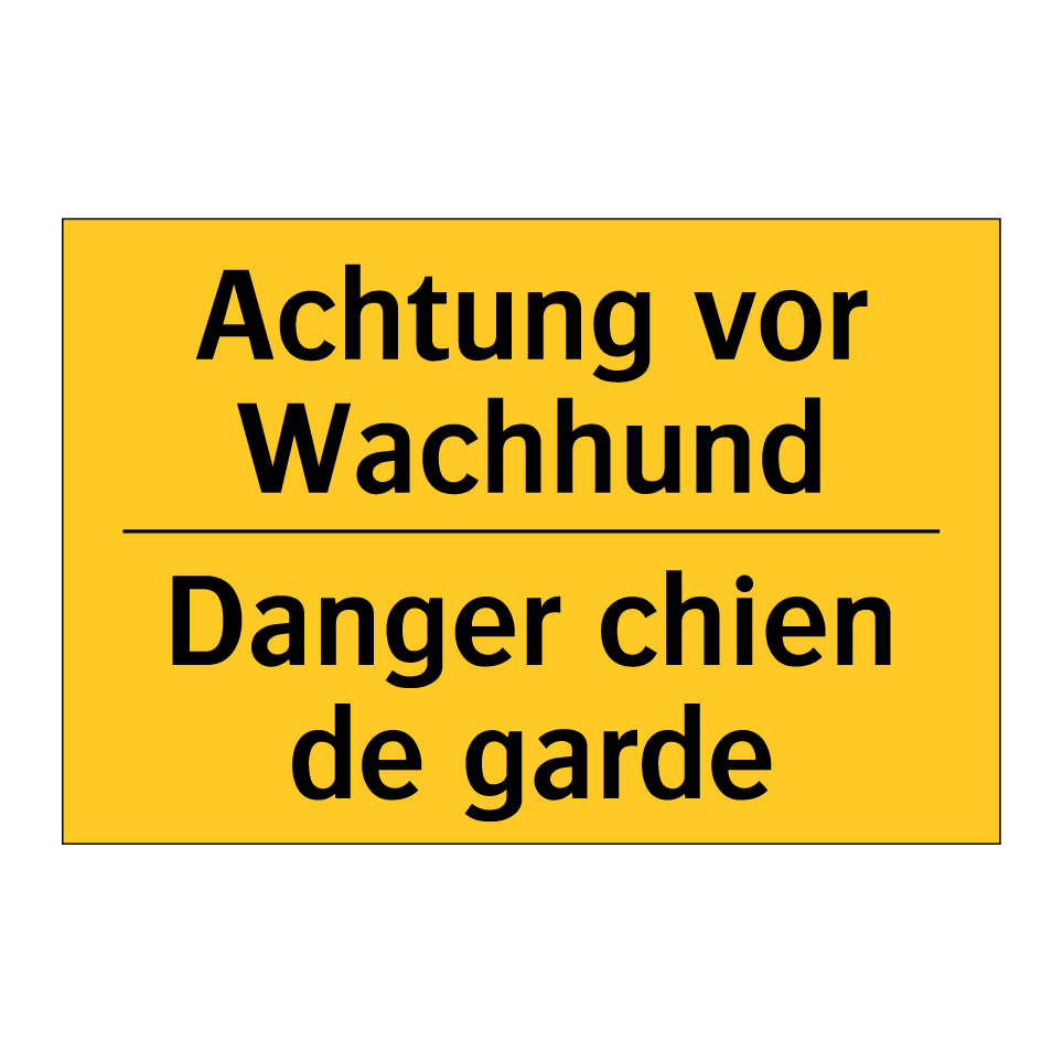 Achtung vor Wachhund - Danger chien de garde