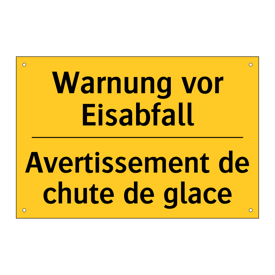 Warnung vor Eisabfall - Avertissement de chute de glace /.../