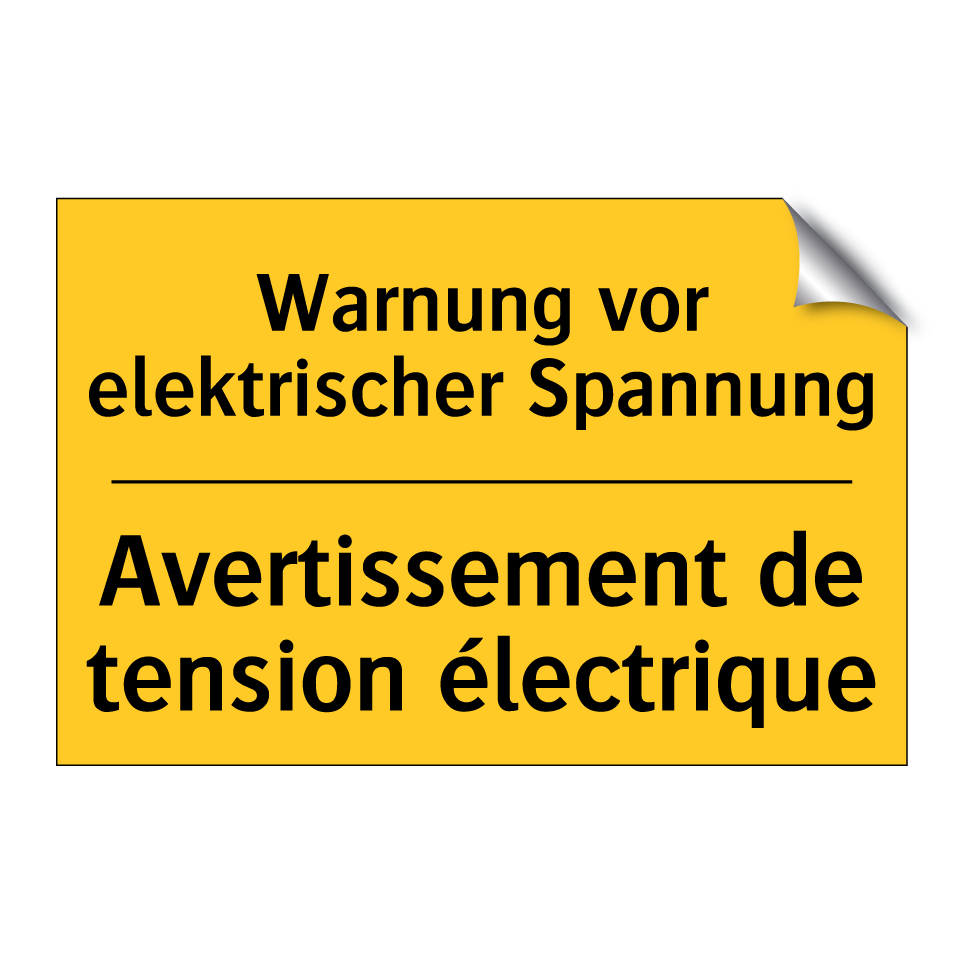 Warnung vor elektrischer Spannung /.../ - Avertissement de tension électrique /.../