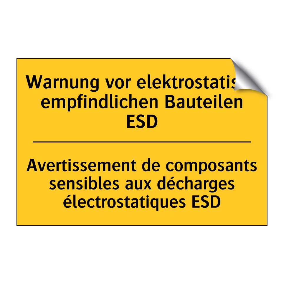 Warnung vor elektrostatisch empfindlichen  /.../ - Avertissement de composants sensibles  /.../