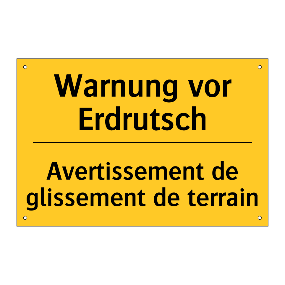 Warnung vor Erdrutsch - Avertissement de glissement de  /.../