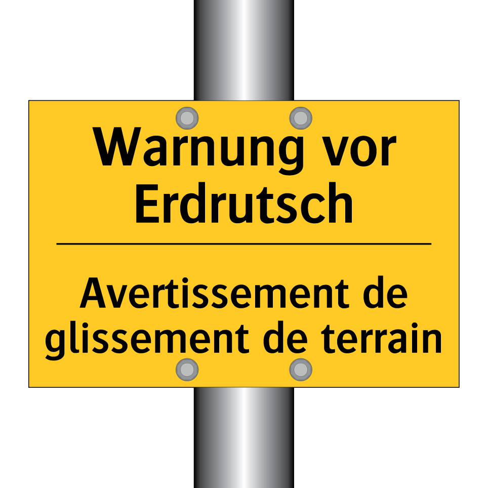 Warnung vor Erdrutsch - Avertissement de glissement de  /.../