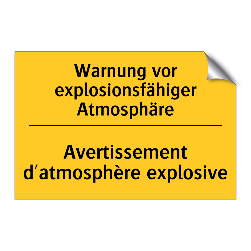 Warnung vor explosionsfähiger  /.../ - Avertissement d'atmosphère explosive /.../