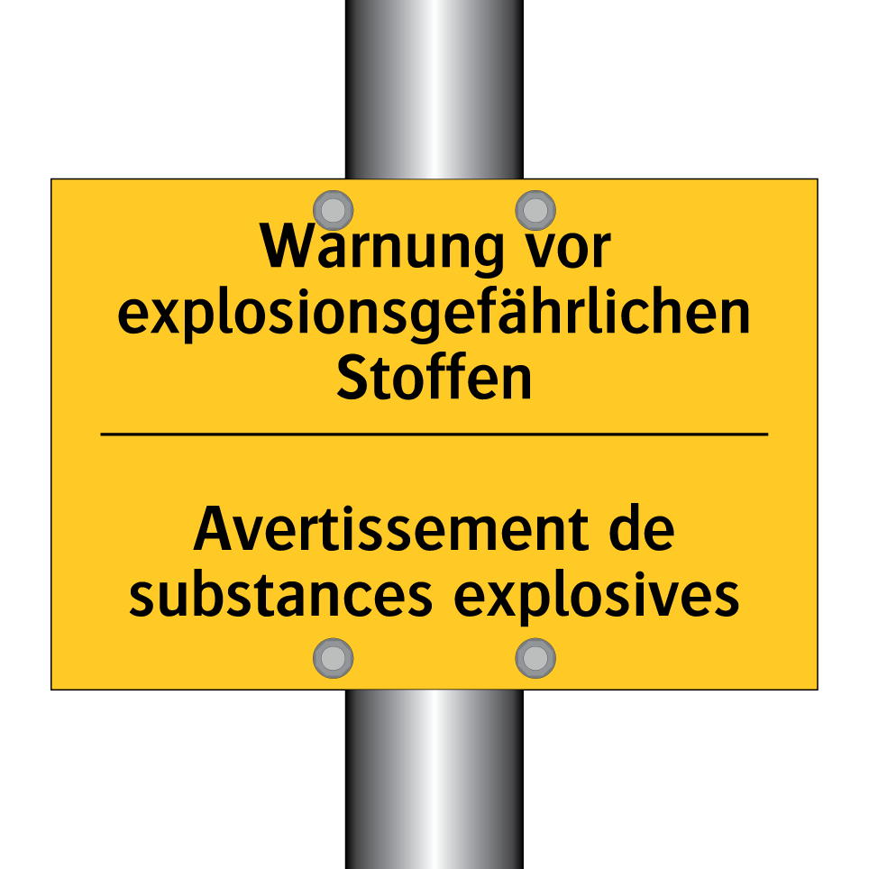 Warnung vor explosionsgefährlichen  /.../ - Avertissement de substances explosives /.../