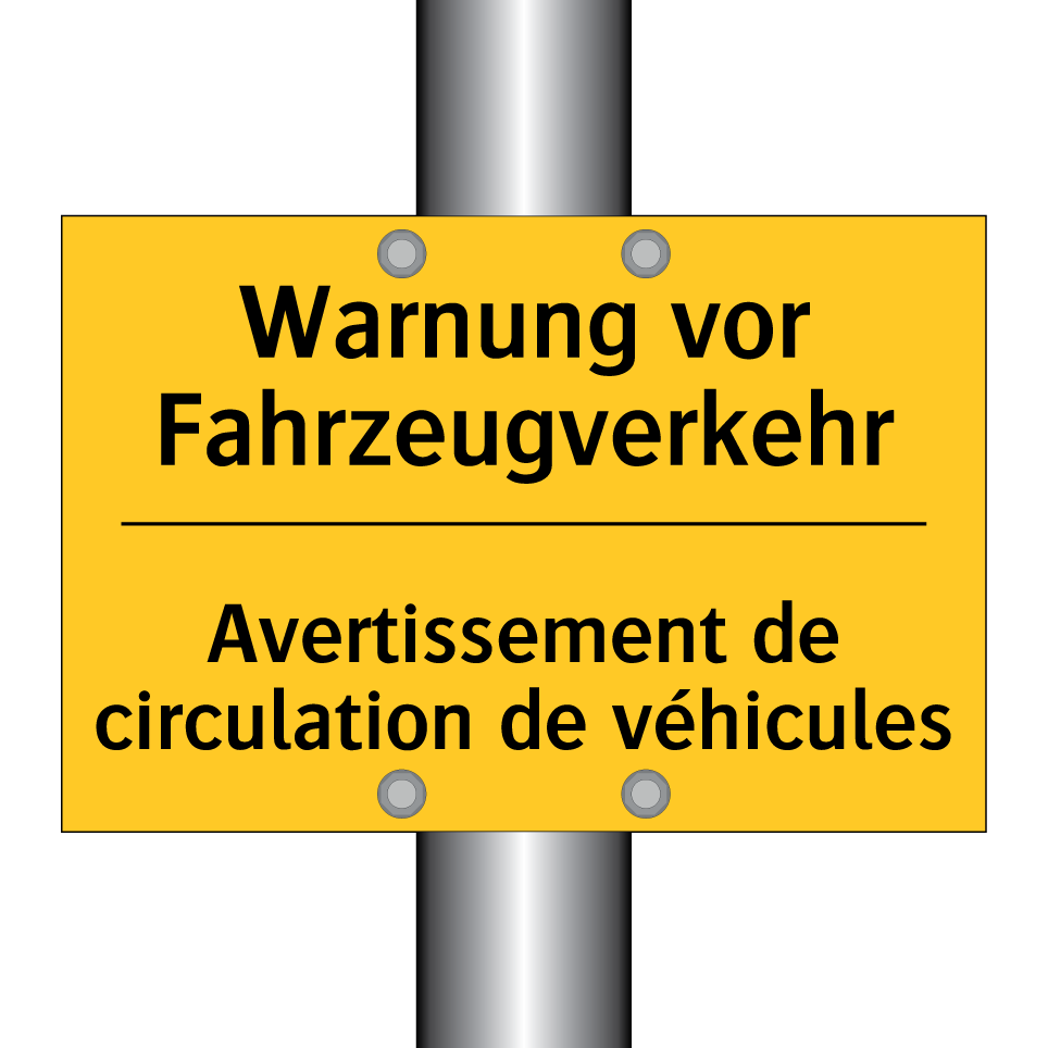Warnung vor Fahrzeugverkehr - Avertissement de circulation de  /.../
