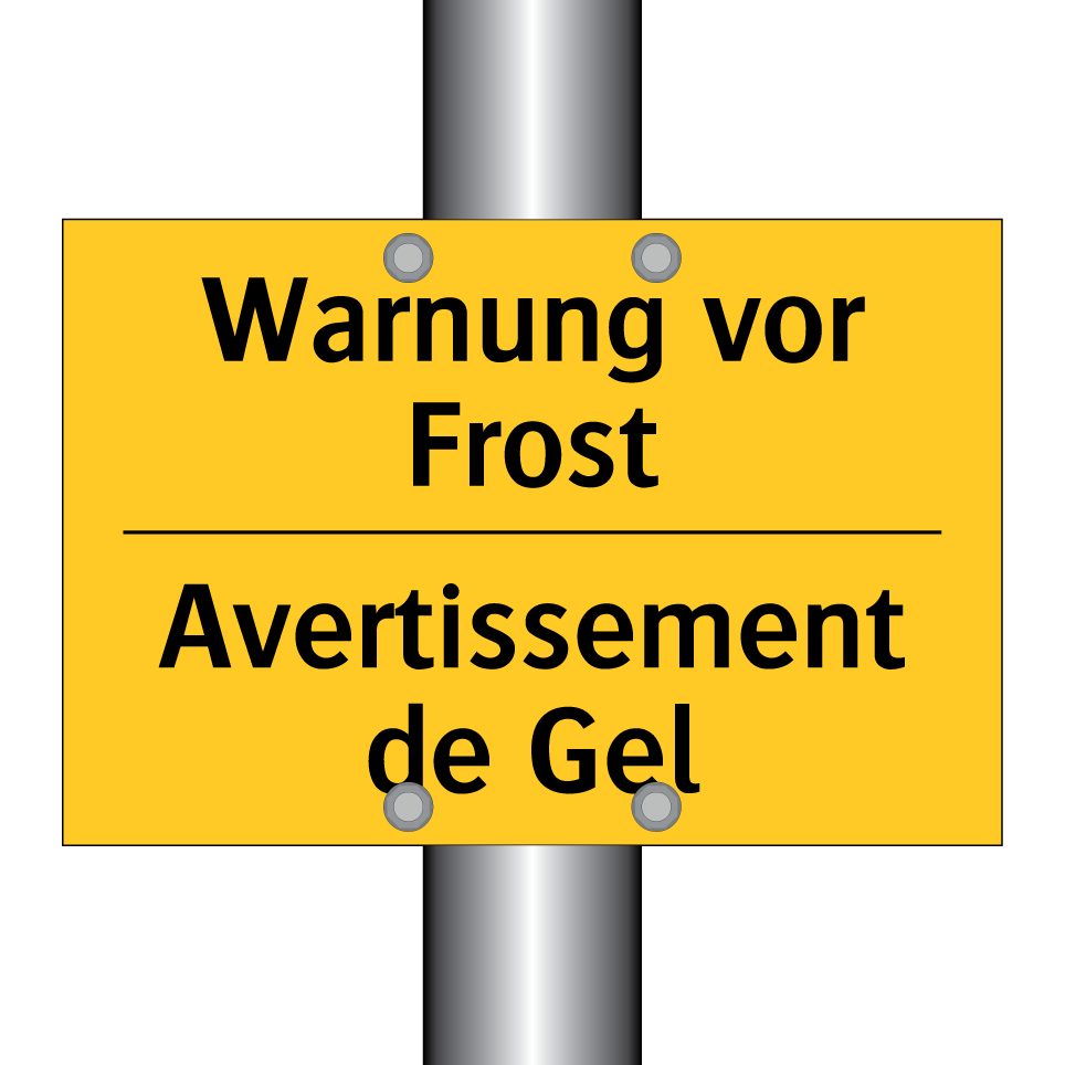 Warnung vor Frost - Avertissement de Gel