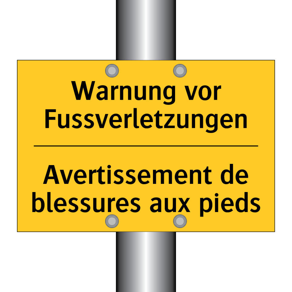 Warnung vor Fussverletzungen - Avertissement de blessures aux  /.../