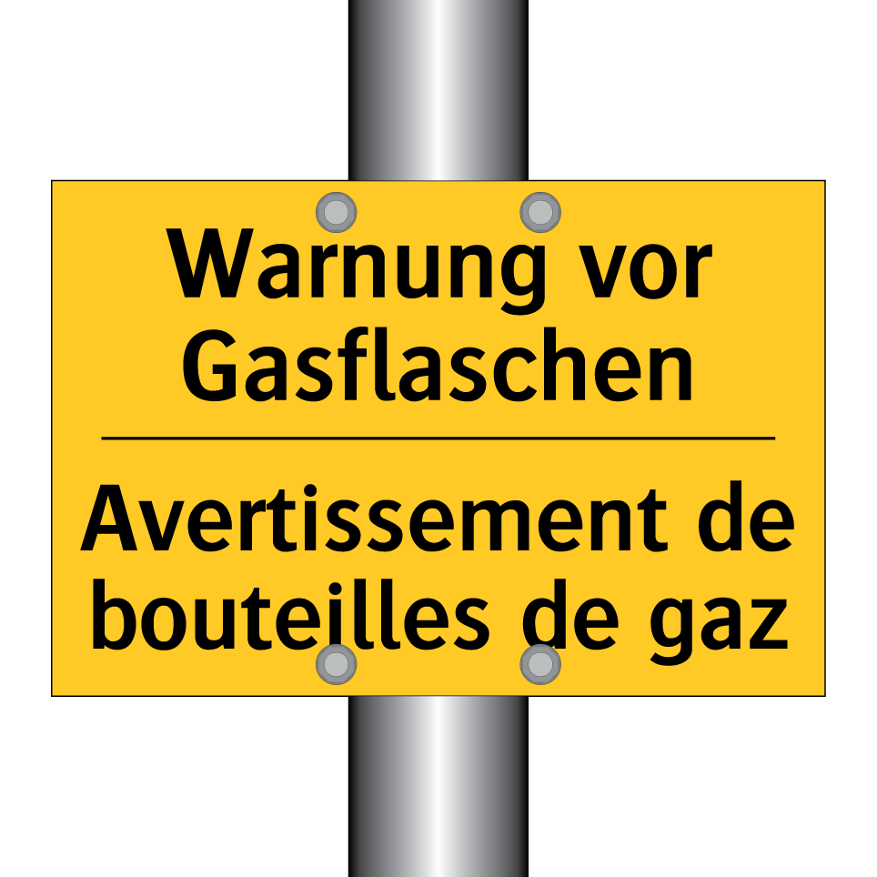 Warnung vor Gasflaschen - Avertissement de bouteilles de  /.../