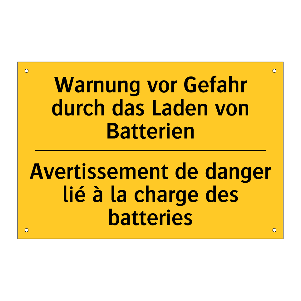 Warnung vor Gefahr durch das Laden  /.../ - Avertissement de danger lié à  /.../