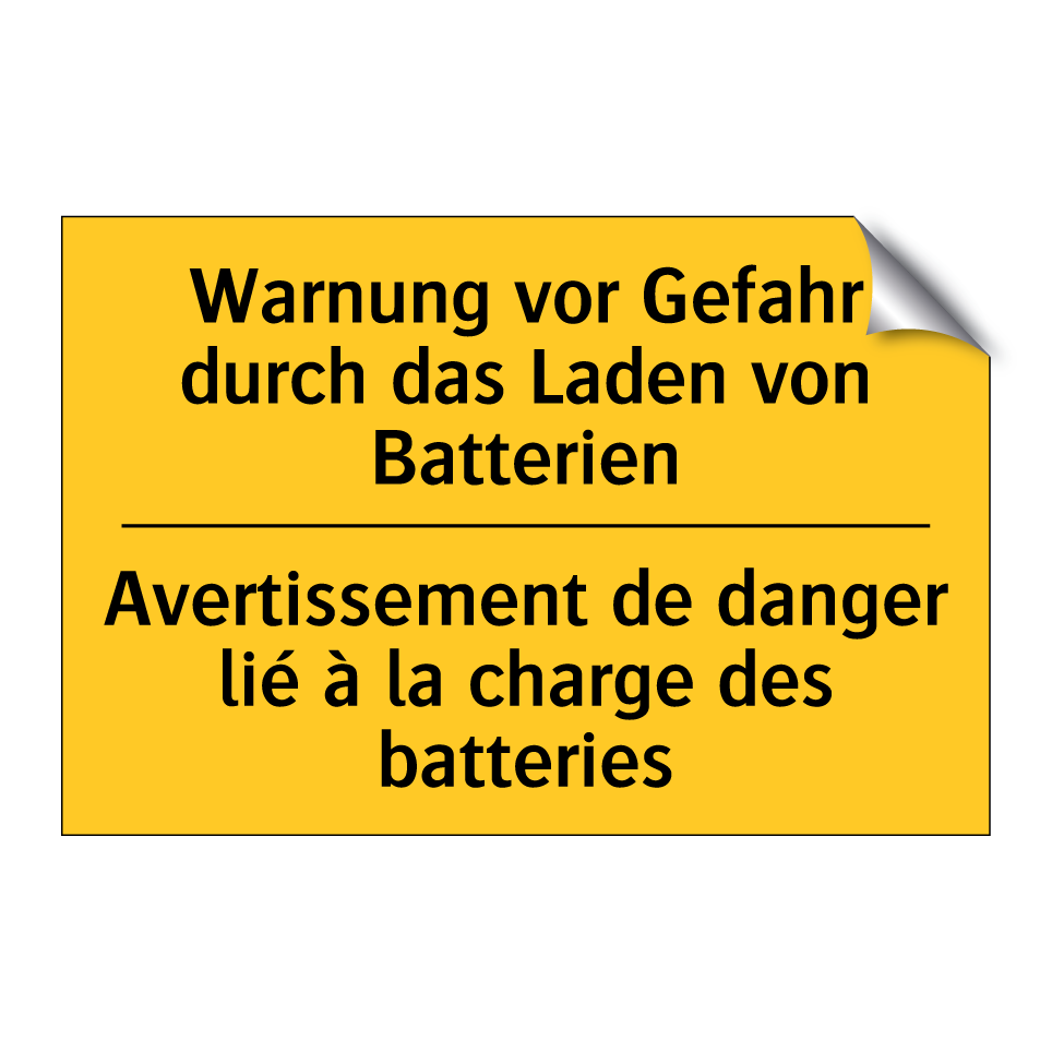 Warnung vor Gefahr durch das Laden  /.../ - Avertissement de danger lié à  /.../