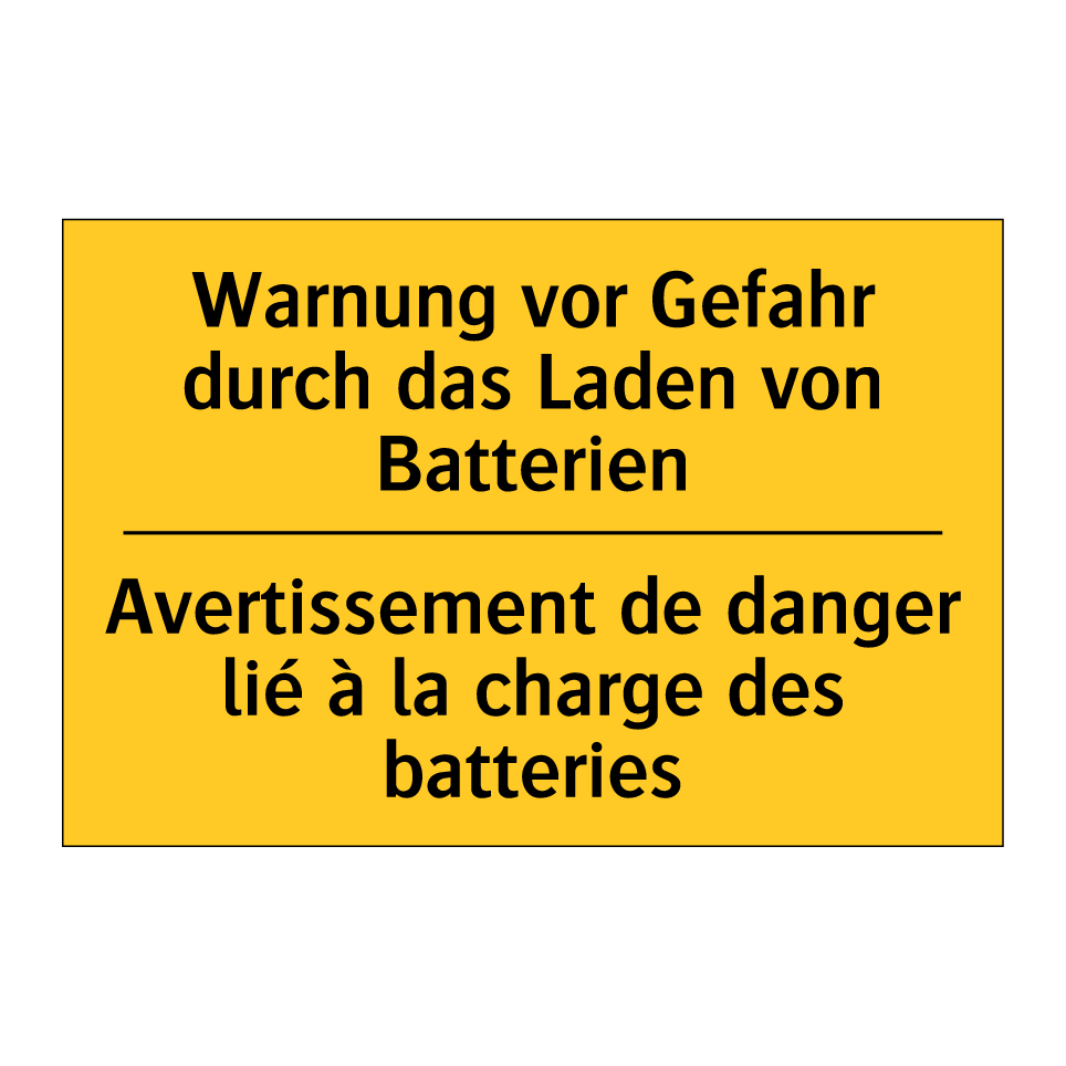 Warnung vor Gefahr durch das Laden  /.../ - Avertissement de danger lié à  /.../