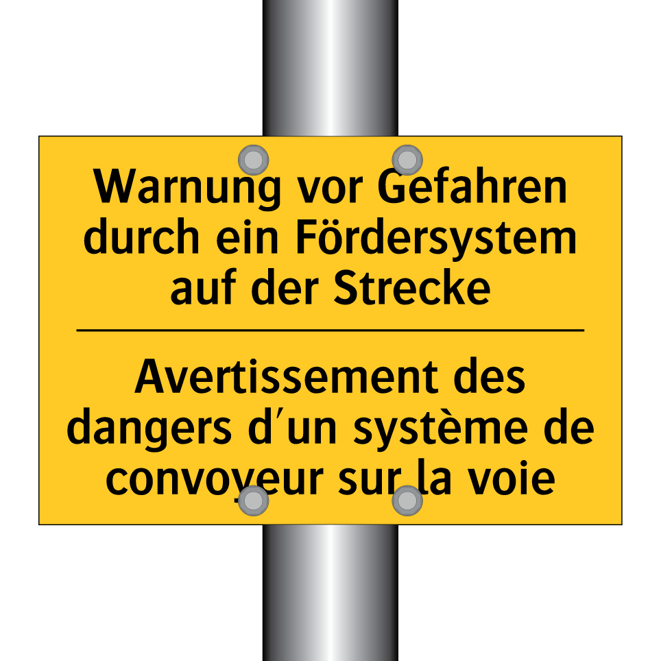 Warnung vor Gefahren durch ein  /.../ - Avertissement des dangers d'un  /.../