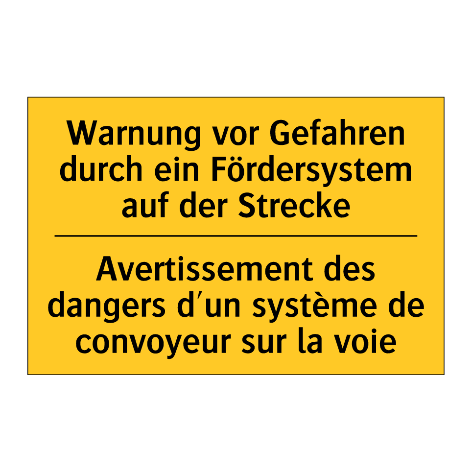 Warnung vor Gefahren durch ein  /.../ - Avertissement des dangers d'un  /.../