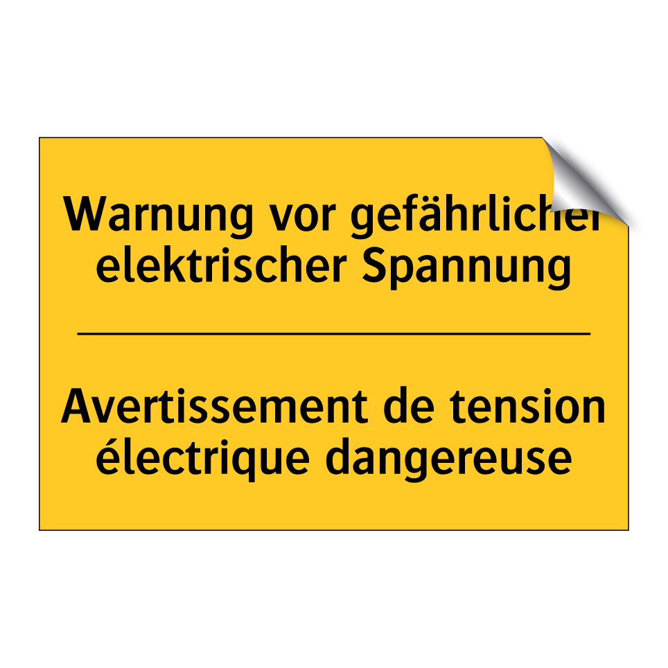Warnung vor gefährlicher elektrischer  /.../ - Avertissement de tension électrique  /.../