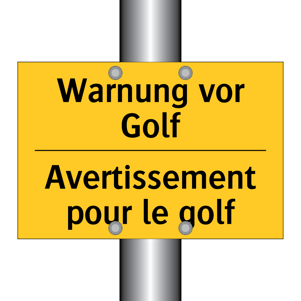 Warnung vor Golf - Avertissement pour le golf