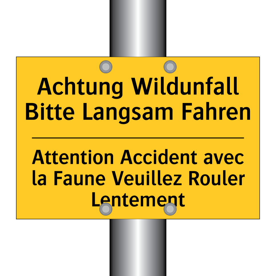Achtung Wildunfall Bitte Langsam  /.../ - Attention Accident avec la Faune  /.../