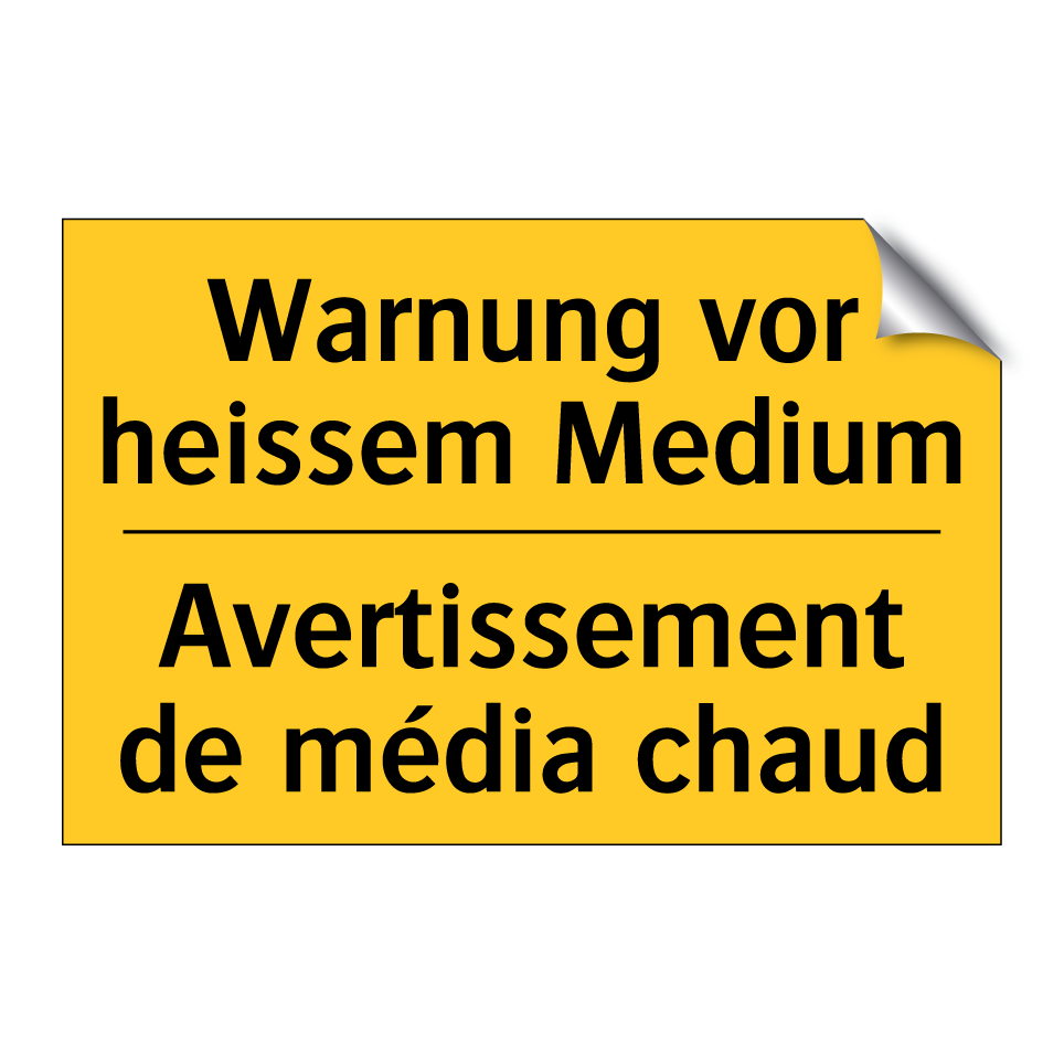 Warnung vor heissem Medium - Avertissement de média chaud
