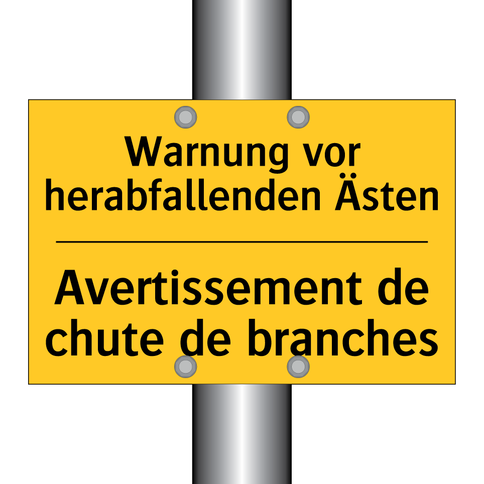 Warnung vor herabfallenden Ästen /.../ - Avertissement de chute de branches /.../
